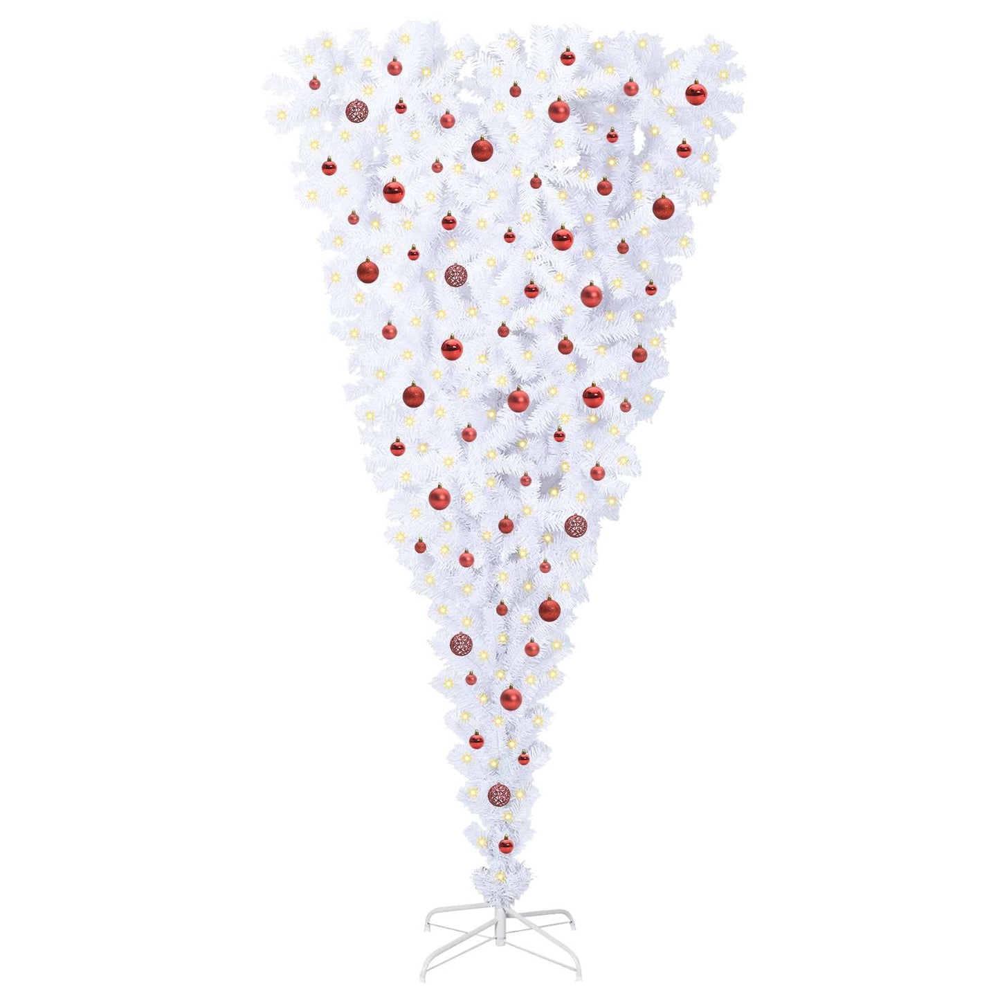 Albero di Natale artificiale Bianco 240 cm PVC e Acciaio