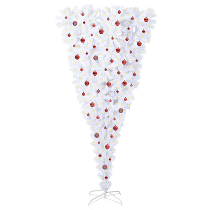 Albero di Natale artificiale Bianco 240 cm PVC e Acciaio