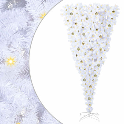 Albero di Natale artificiale Bianco 240 cm PVC e Acciaio