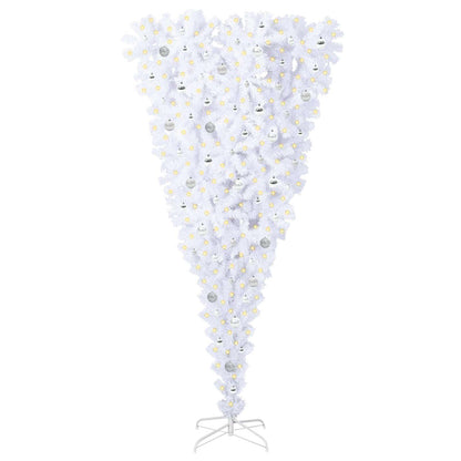 Albero di Natale artificiale Bianco 240 cm PVC e Acciaio