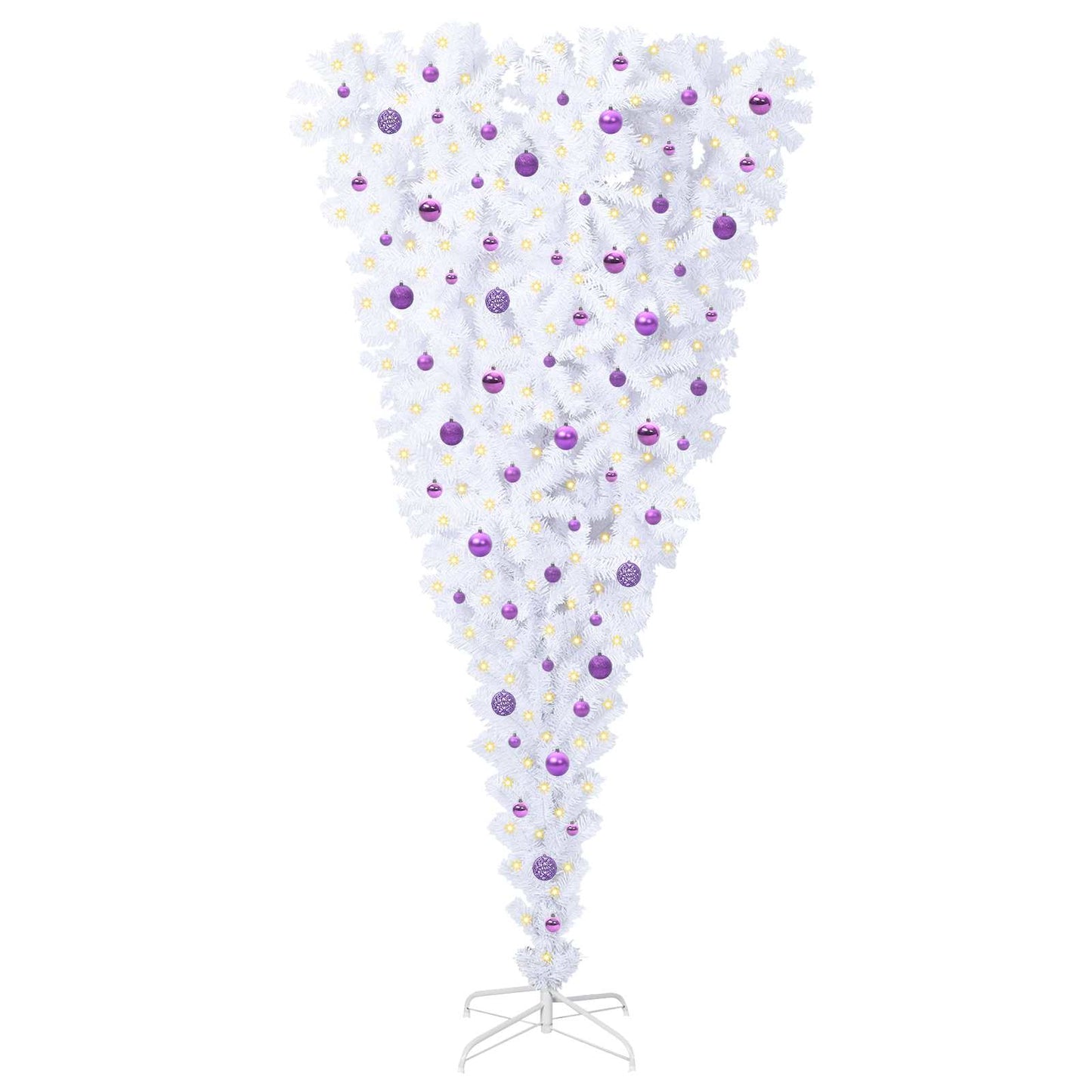 Albero di Natale artificiale Bianco 240 cm PVC e Acciaio