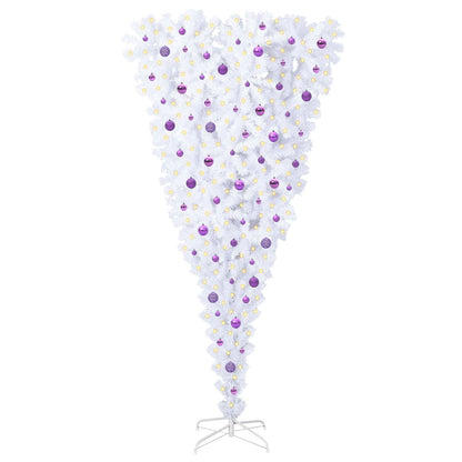 Albero di Natale artificiale Bianco 240 cm PVC e Acciaio