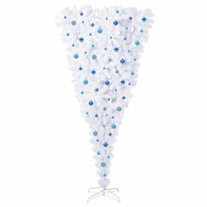Albero di Natale artificiale Bianco 240 cm PVC e Acciaio