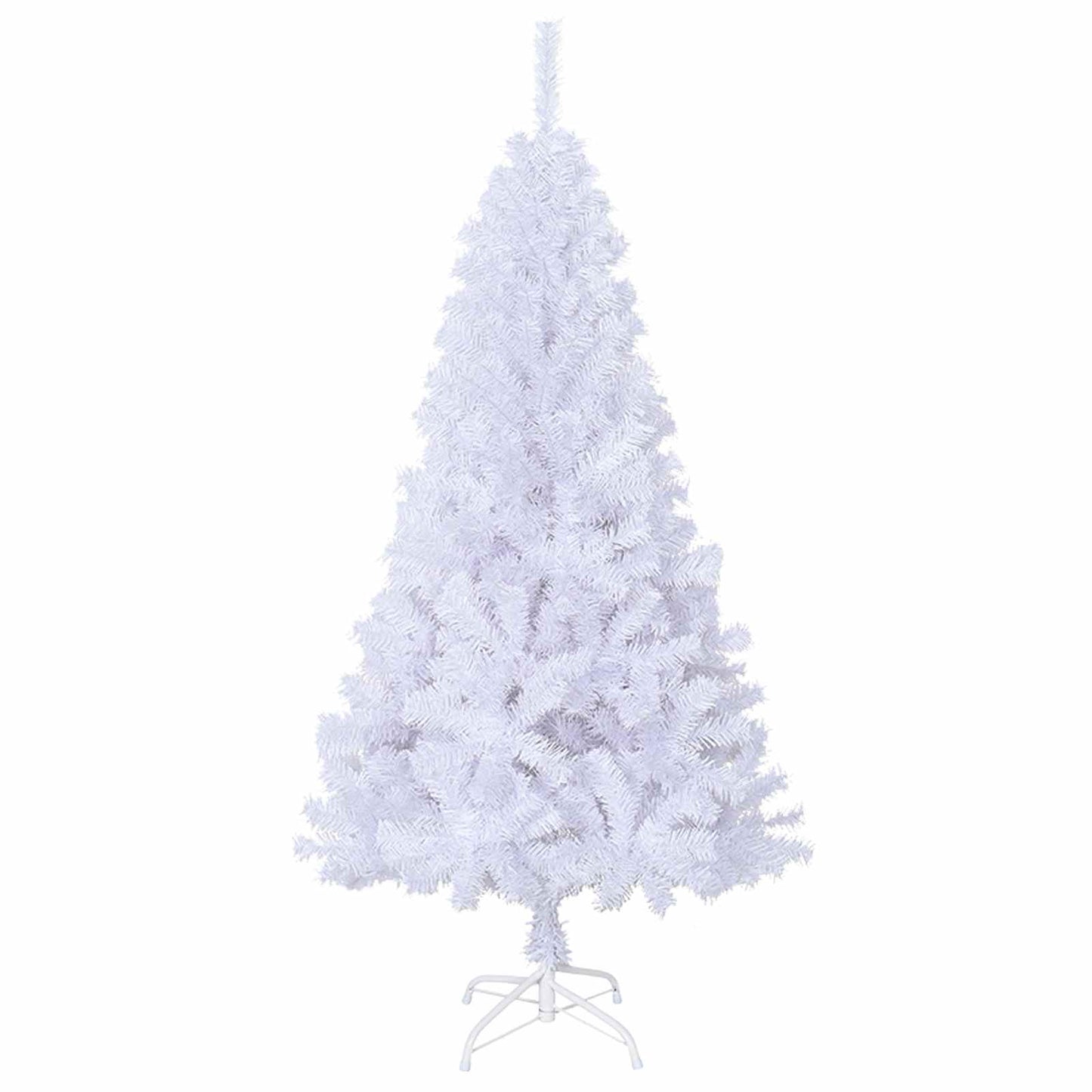 Albero di Natale artificiale Bianco 120 cm PVC e Acciaio