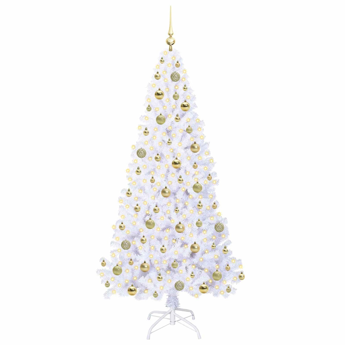 Albero di Natale artificiale Bianco 180 cm PVC e Acciaio