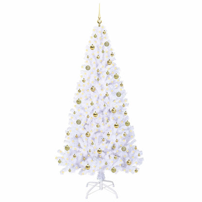 Albero di Natale artificiale Bianco 210 cm PVC e Acciaio