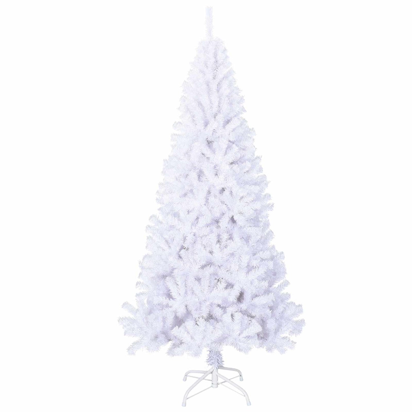Albero di Natale artificiale Bianco 210 cm PVC e Acciaio