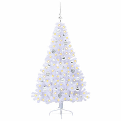 Albero di Natale artificiale Bianco 150 cm PVC e Acciaio