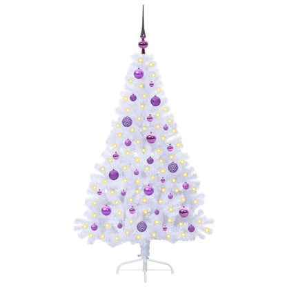Albero di Natale artificiale Bianco 150 cm PVC e Acciaio