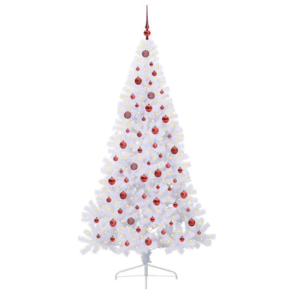 Albero di Natale artificiale Bianco 210 cm PVC e Acciaio