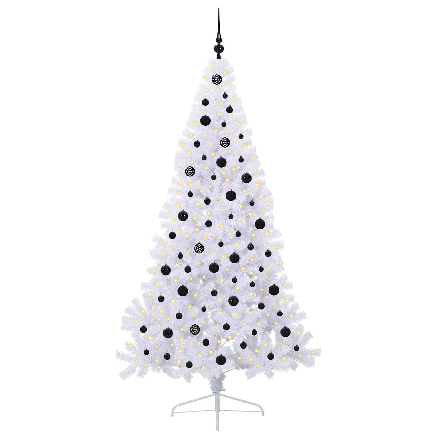 Albero di Natale artificiale Bianco 210 cm PVC e Acciaio