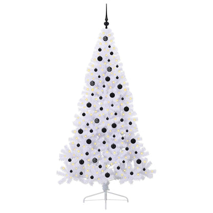 Albero di Natale artificiale Bianco 210 cm PVC e Acciaio