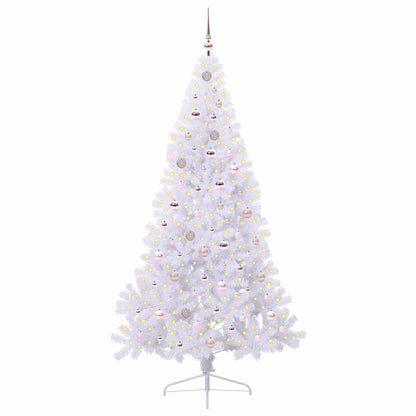 Albero di Natale artificiale Bianco 210 cm PVC e Acciaio