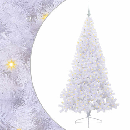 Albero di Natale artificiale Bianco 210 cm PVC e Acciaio