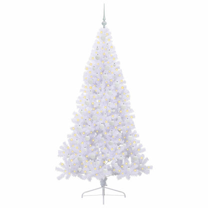 Albero di Natale artificiale Bianco 210 cm PVC e Acciaio