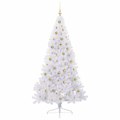 Albero di Natale artificiale Bianco 210 cm PVC e Acciaio