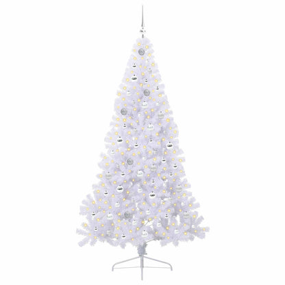 Albero di Natale artificiale Bianco 210 cm PVC e Acciaio