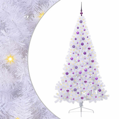 Albero di Natale artificiale Bianco 210 cm PVC e Acciaio