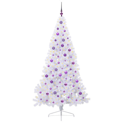 Albero di Natale artificiale Bianco 210 cm PVC e Acciaio