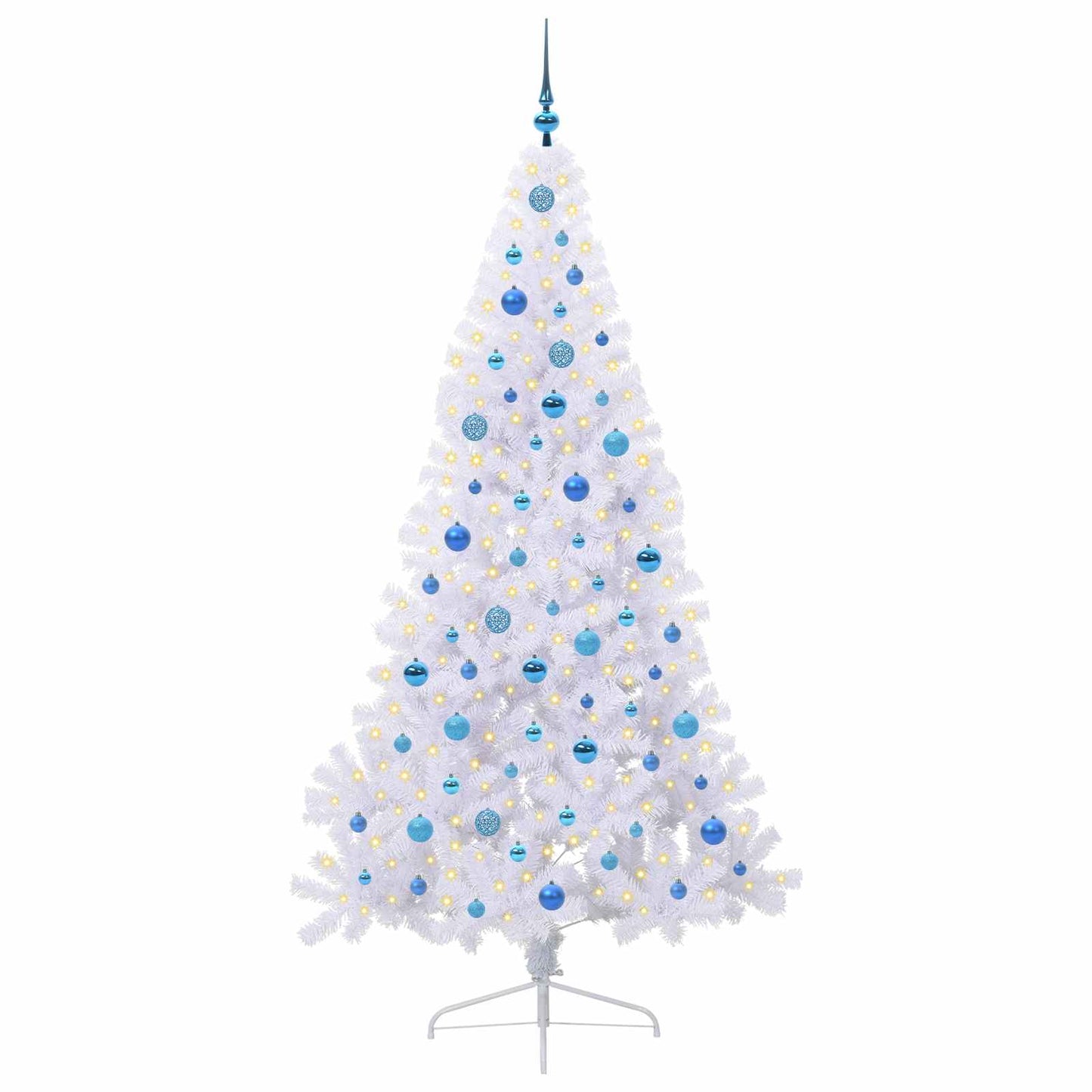 Albero di Natale artificiale Bianco 210 cm PVC e Acciaio