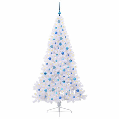 Albero di Natale artificiale Bianco 210 cm PVC e Acciaio
