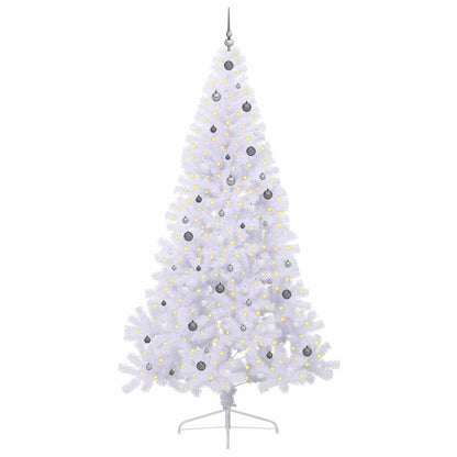 Albero di Natale artificiale Bianco 240 cm PVC e Acciaio