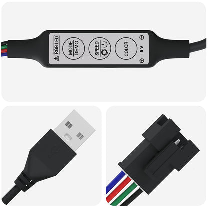 Striscia LED 2 pcs Nero e trasparente 2500 mm Rame e plastica