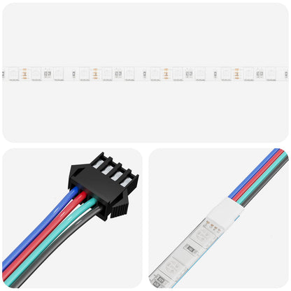 Striscia LED 2 pcs Nero e trasparente 4700 mm Rame e plastica