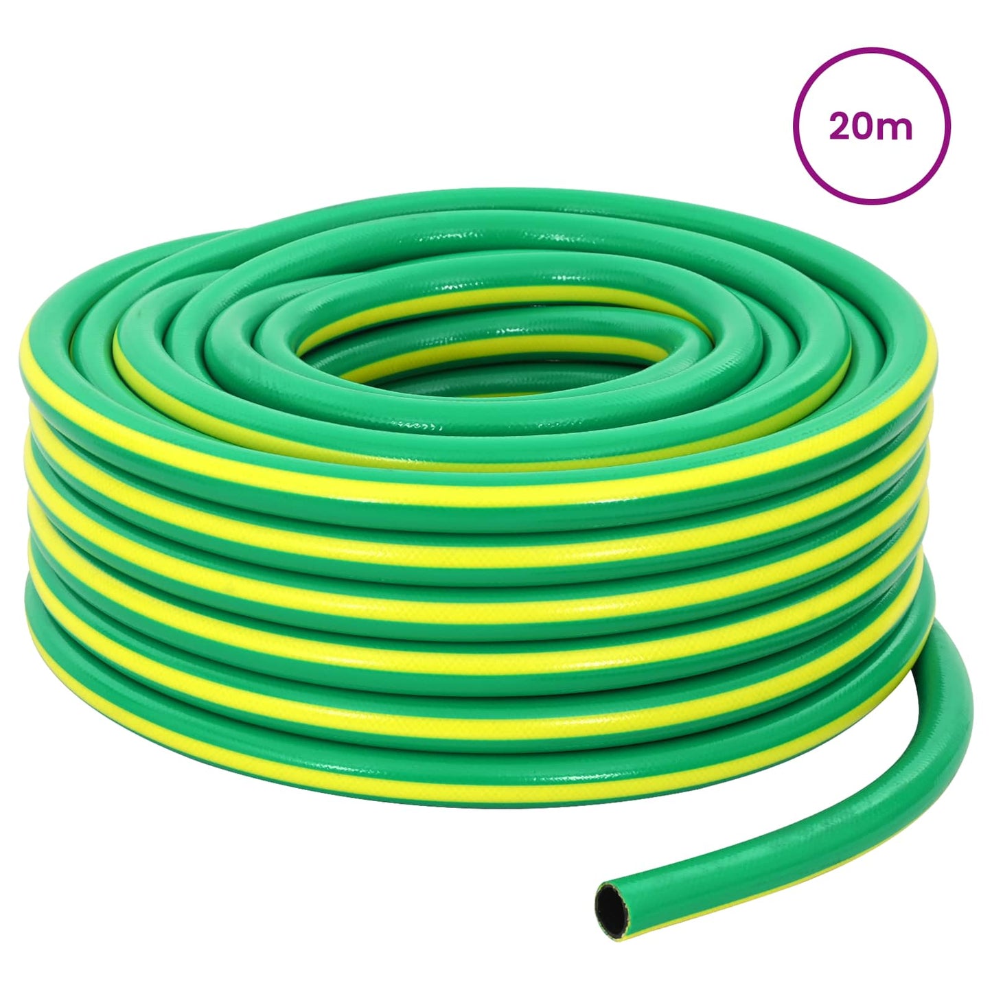 Tubo da Giardino 5-Ply Verde e Giallo 1 / 2'' 20 m PVC