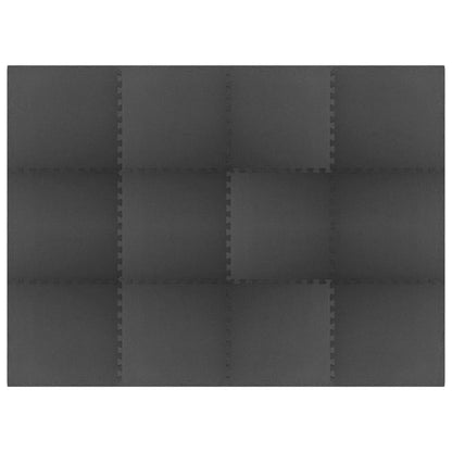 Tappetini da Esercizio Puzzle 12 pcs Nero 4,32 ? Schiuma EVA