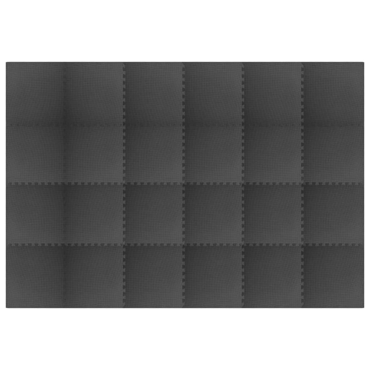 Tappetini da Esercizio Puzzle 24 pcs Nero 8,64 ? Schiuma EVA