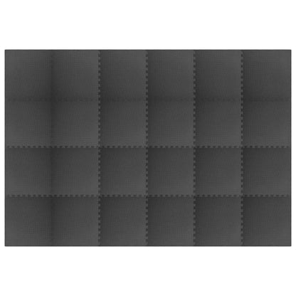 Tappetini da Esercizio Puzzle 24 pcs Nero 8,64 ? Schiuma EVA