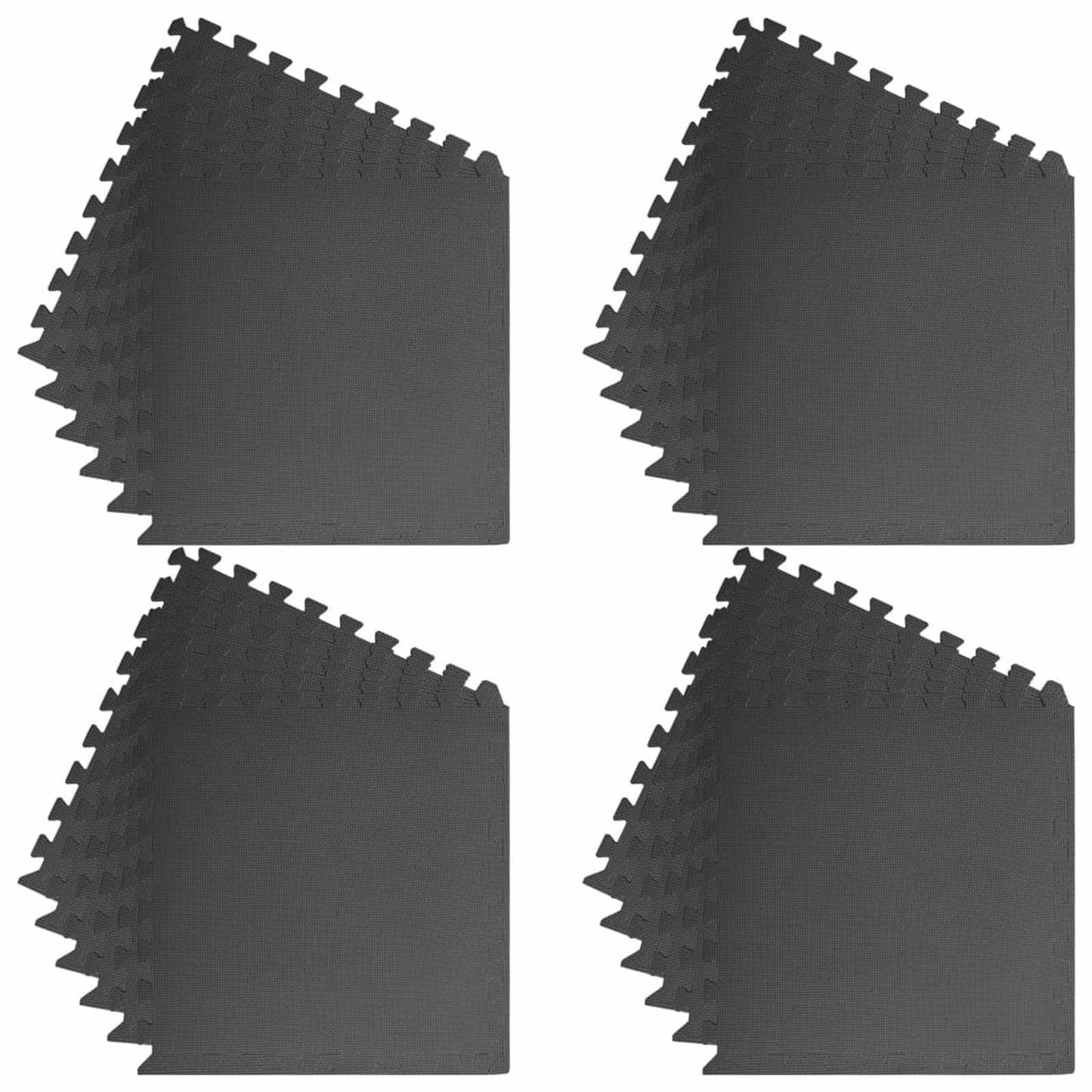 Tappetini da Esercizio Puzzle 24 pcs Nero 8,64 ? Schiuma EVA