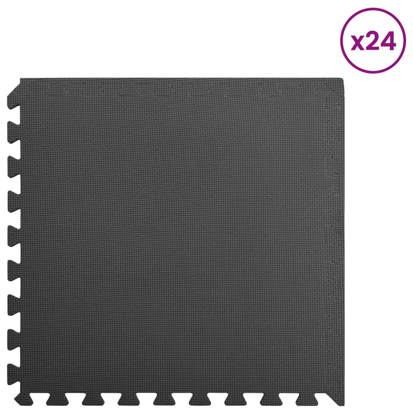 Tappetini da Esercizio Puzzle 24 pcs Nero 8,64 ? Schiuma EVA