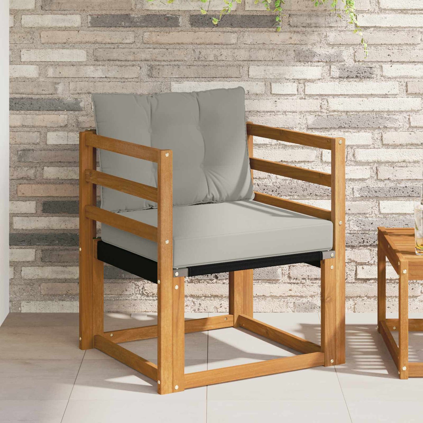 Set di divani da esterno Legno di Acacia Massello e Textilene