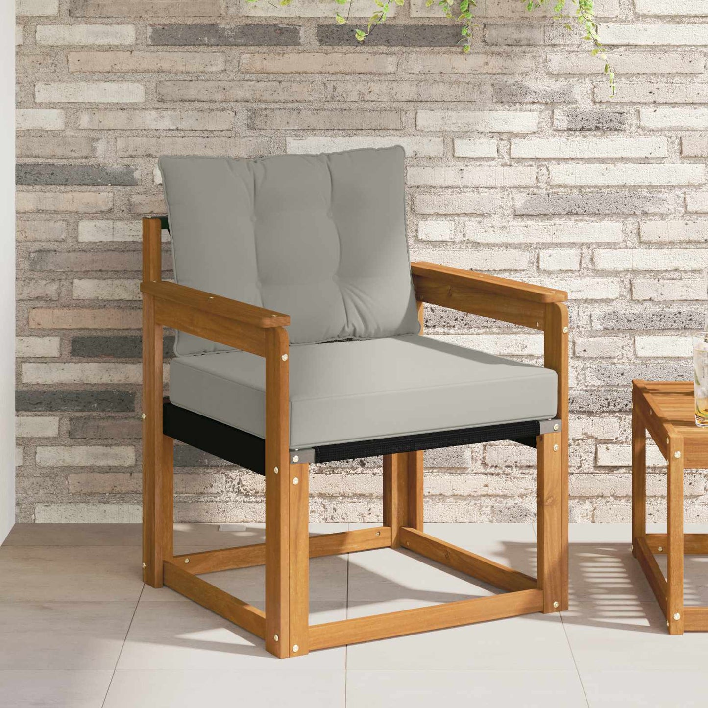 Set di divani da esterno Legno di Acacia Massello e Textilene