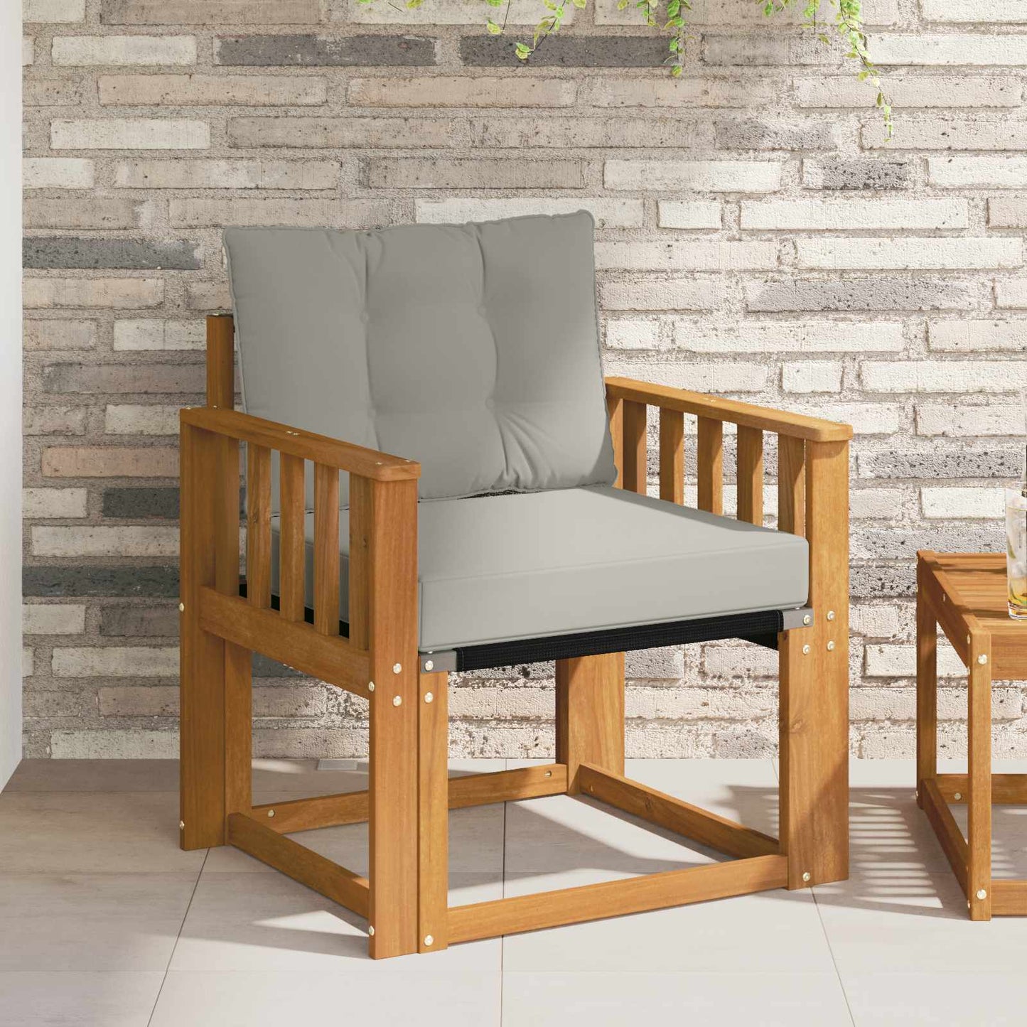 Set di divani da esterno Legno di Acacia Massello e Textilene
