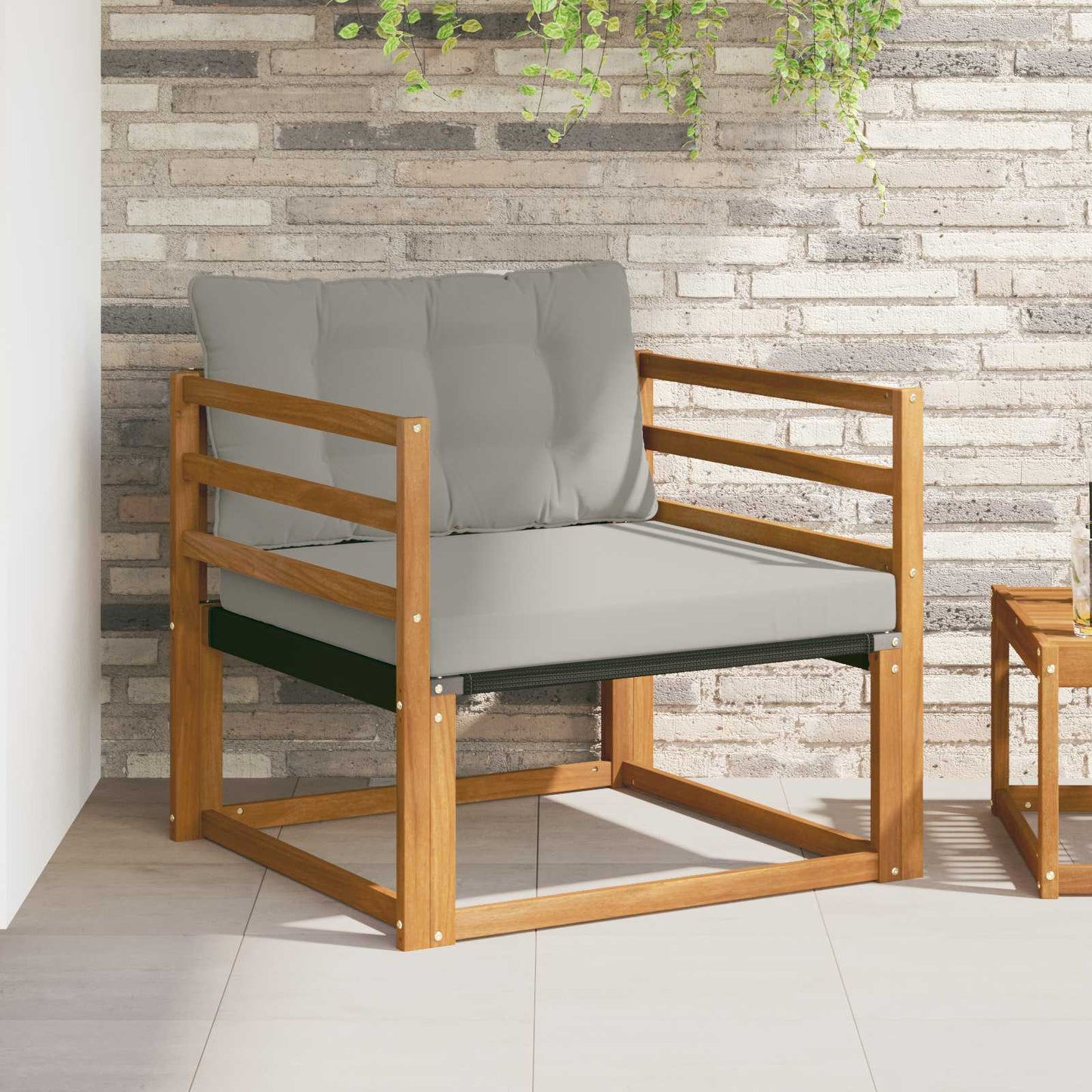 Set di divani da esterno Legno di Acacia Massello e Textilene