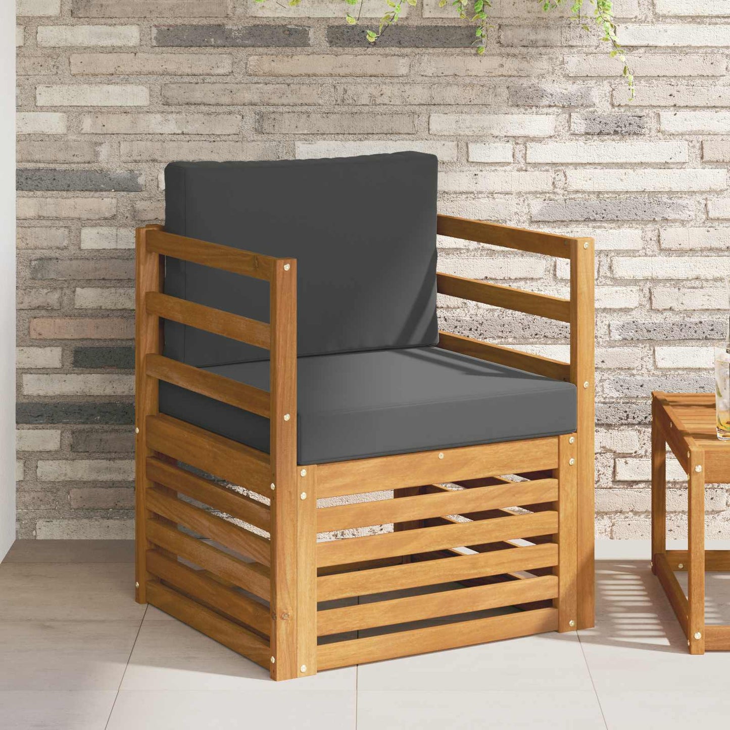 Set di divani da esterno con cuscino Naturale 67 x 63 x 73 cm