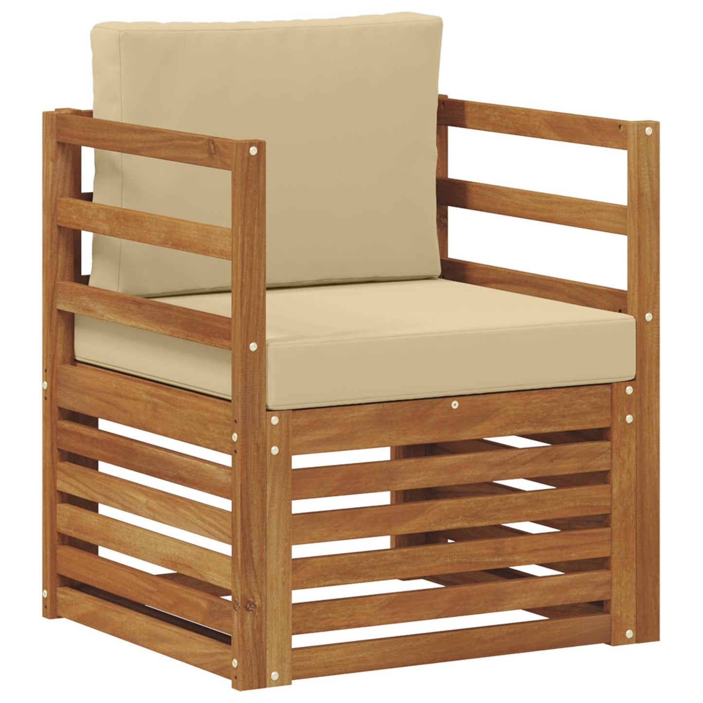 Set di divani da esterno con cuscino Naturale 67 x 63 x 73 cm