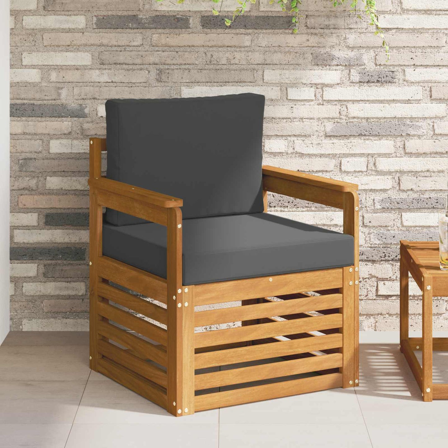 Set di divani da esterno con cuscino Naturale 71 x 63 x 73 cm