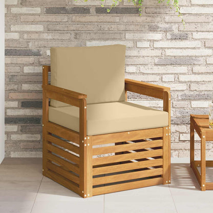 Set di divani da esterno con cuscino Naturale 71 x 63 x 73 cm