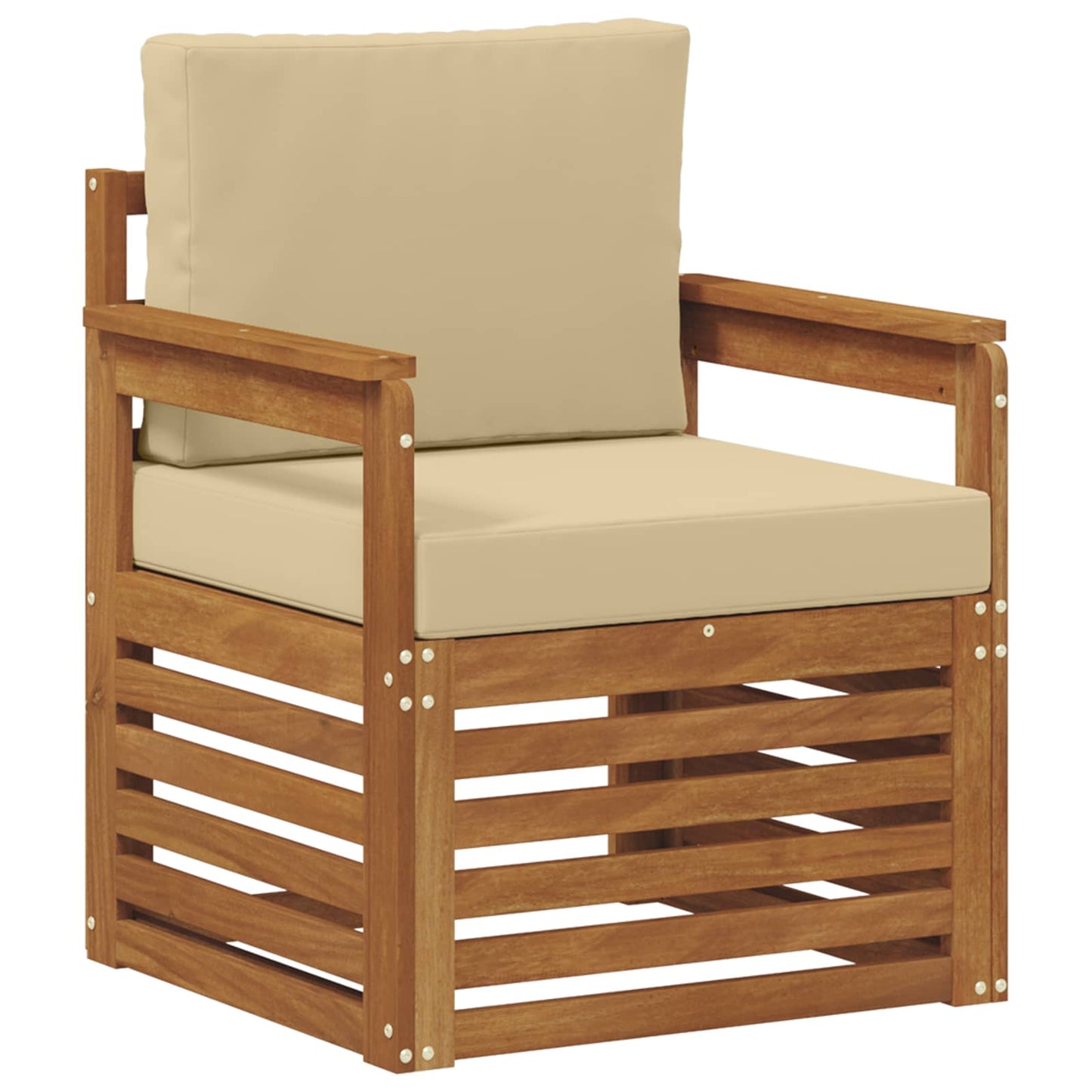 Set di divani da esterno con cuscino Naturale 71 x 63 x 73 cm