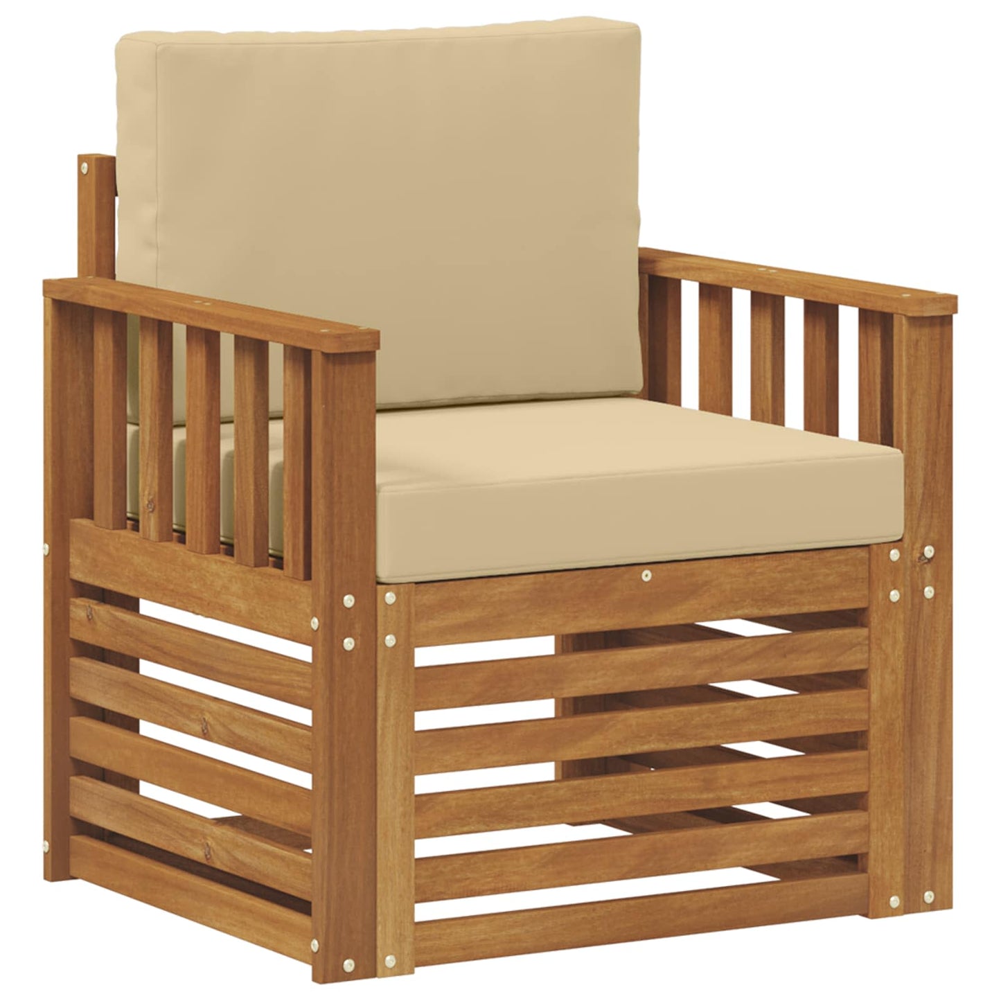 Set di divani da esterno con cuscino Naturale 71 x 63 x 73 cm