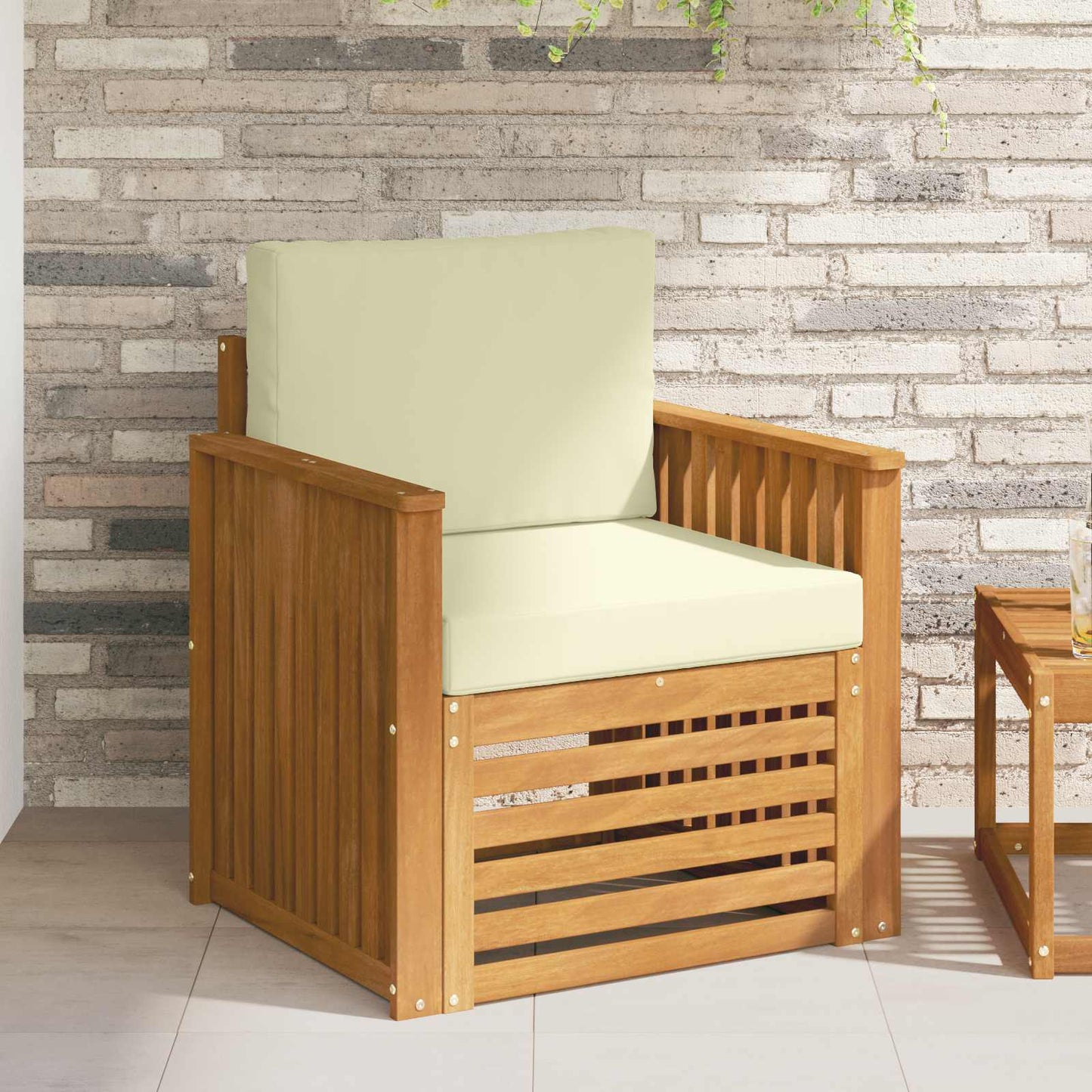 Set di divani da esterno con cuscino Naturale 71 x 63 x 73 cm