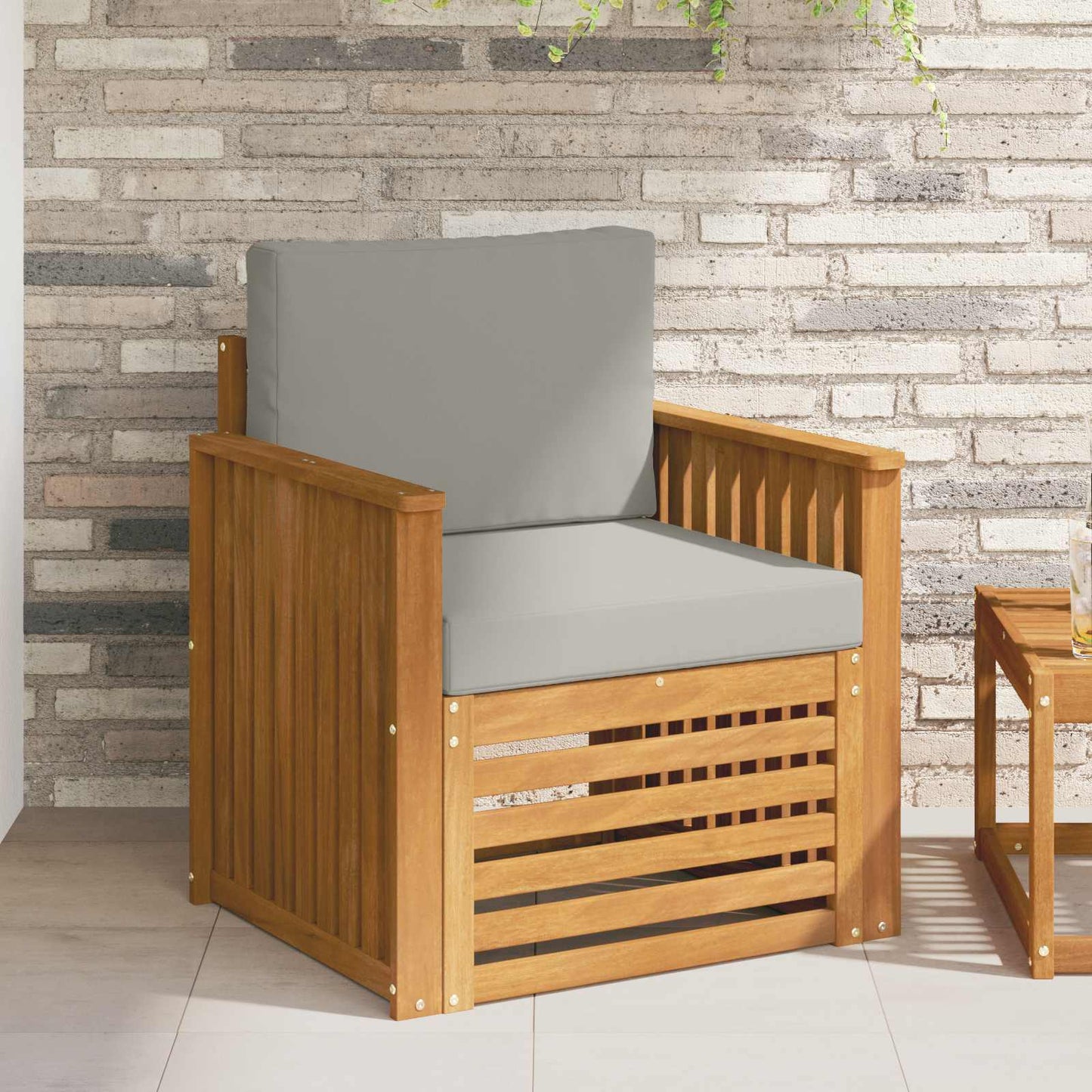 Set di divani da esterno con cuscino Naturale 71 x 63 x 73 cm