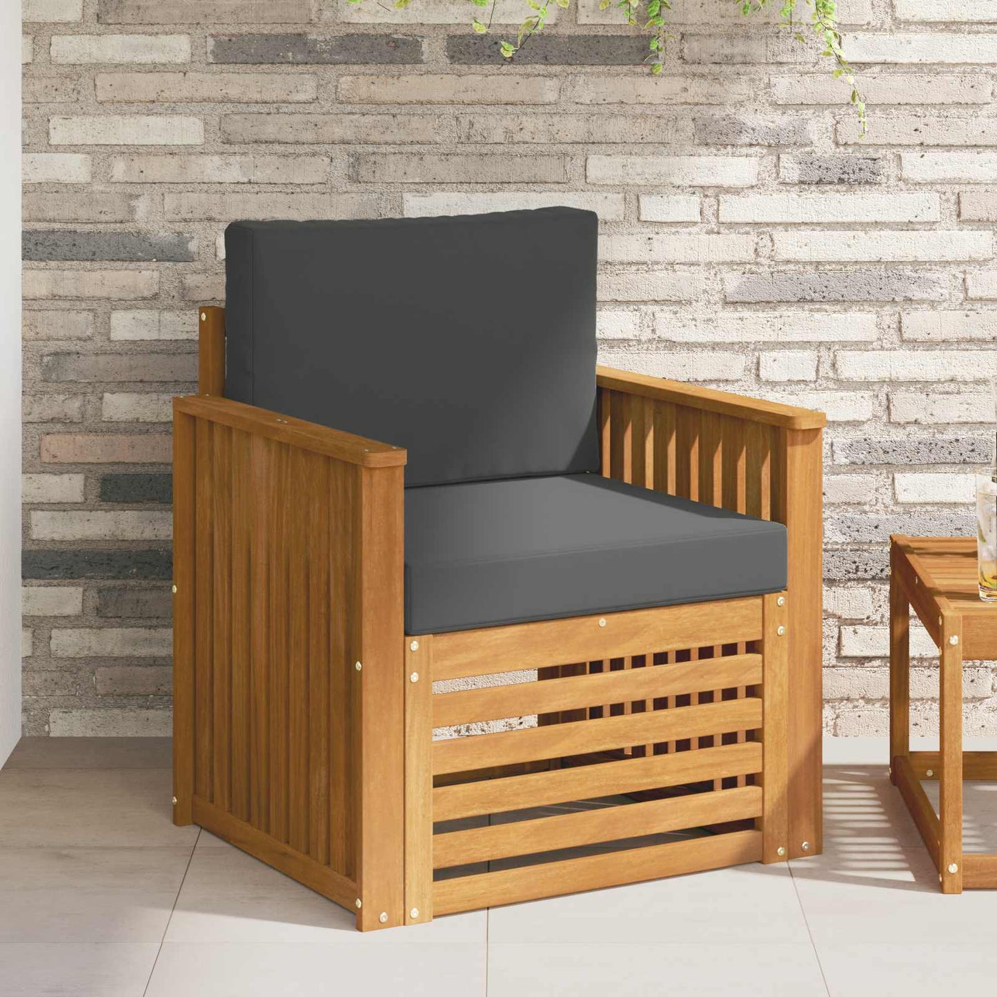 Set di divani da esterno con cuscino Naturale 71 x 63 x 73 cm