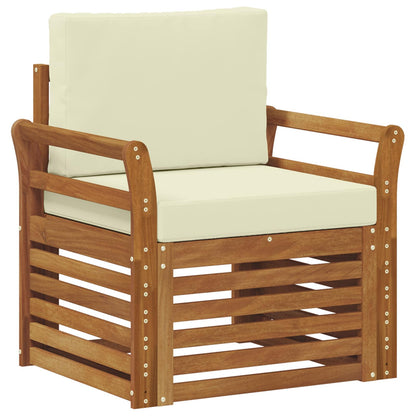 Set di divani da esterno con cuscino Naturale 75,5 x 63 x 73 cm