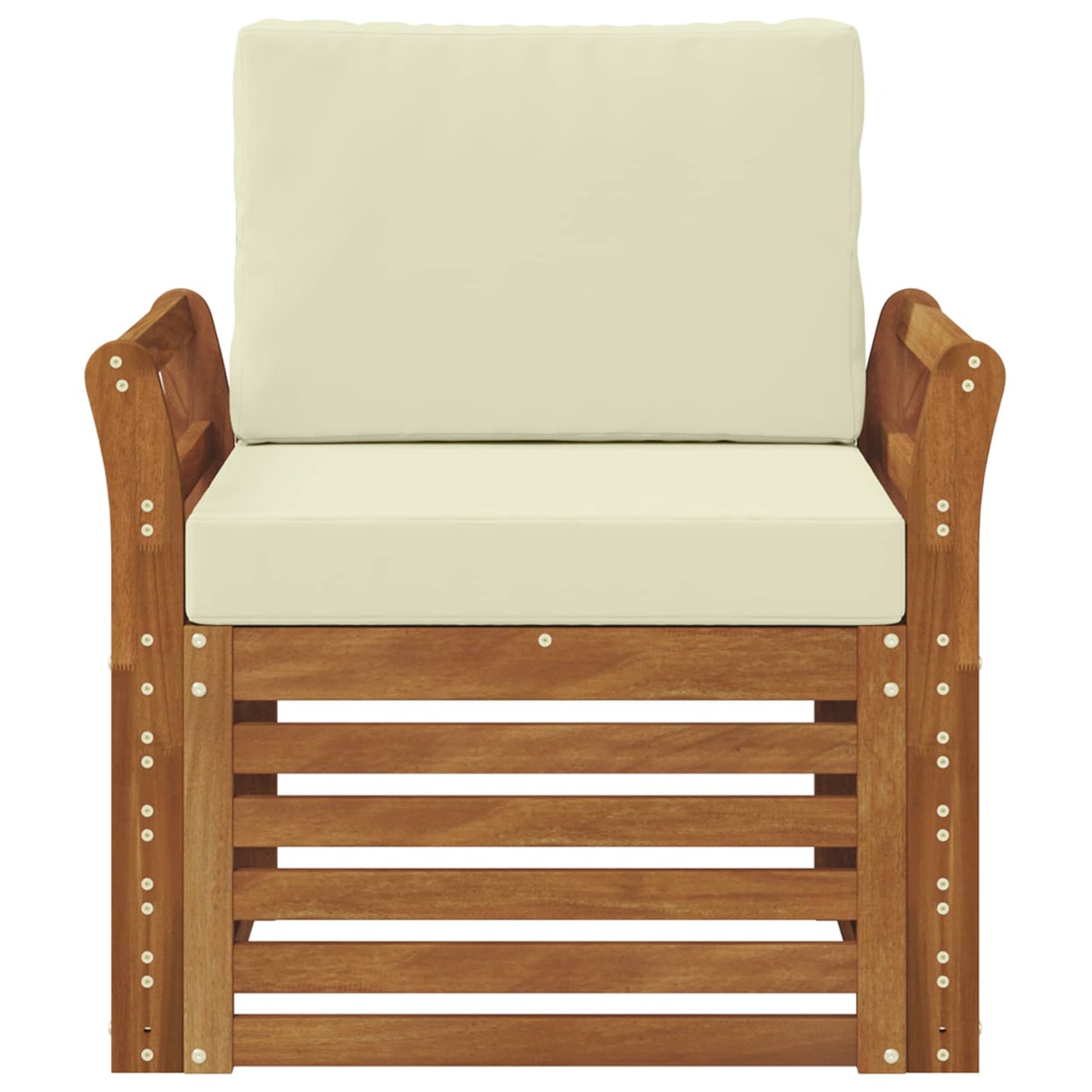 Set di divani da esterno con cuscino Naturale 75,5 x 63 x 73 cm