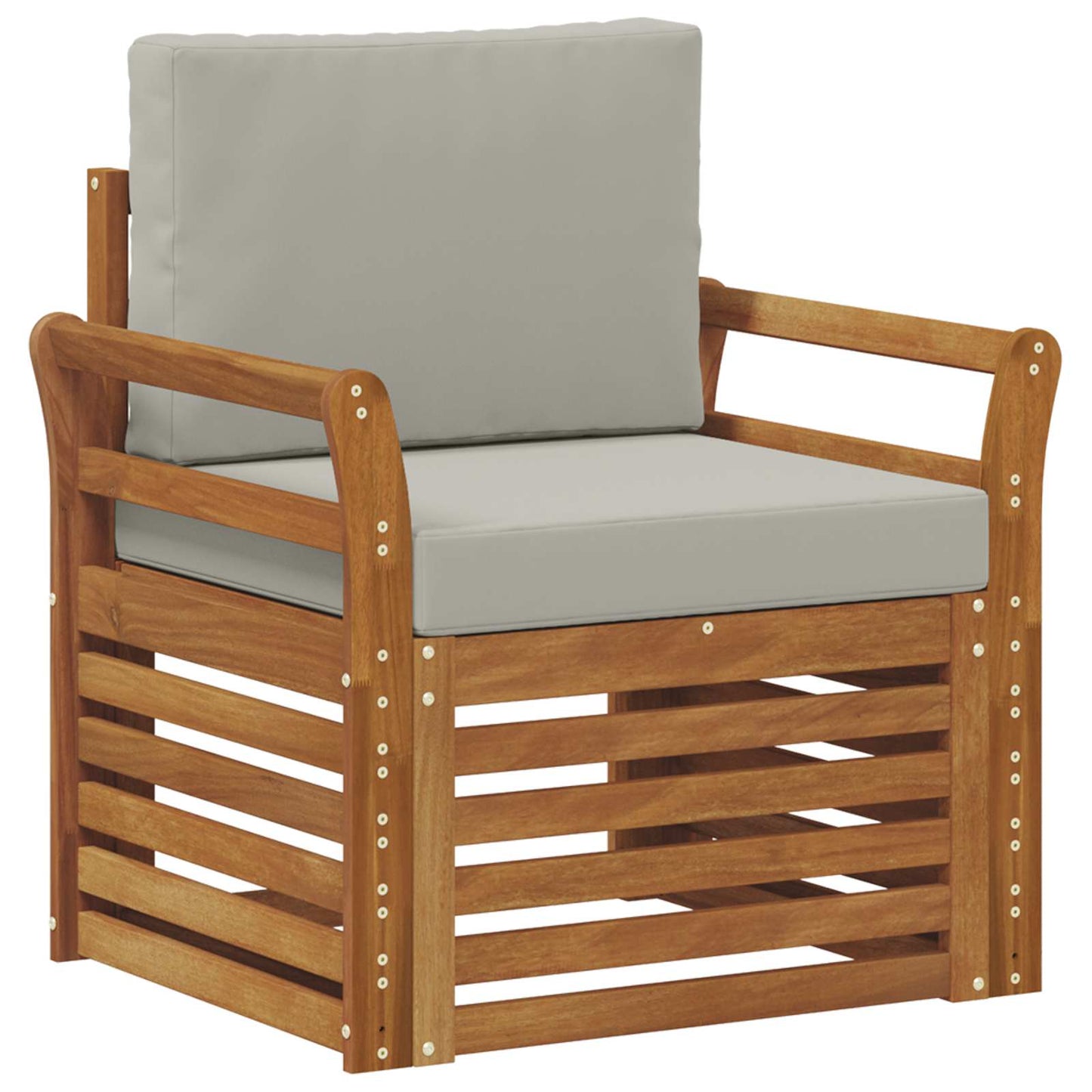 Set di divani da esterno con cuscino Naturale 75,5 x 63 x 73 cm